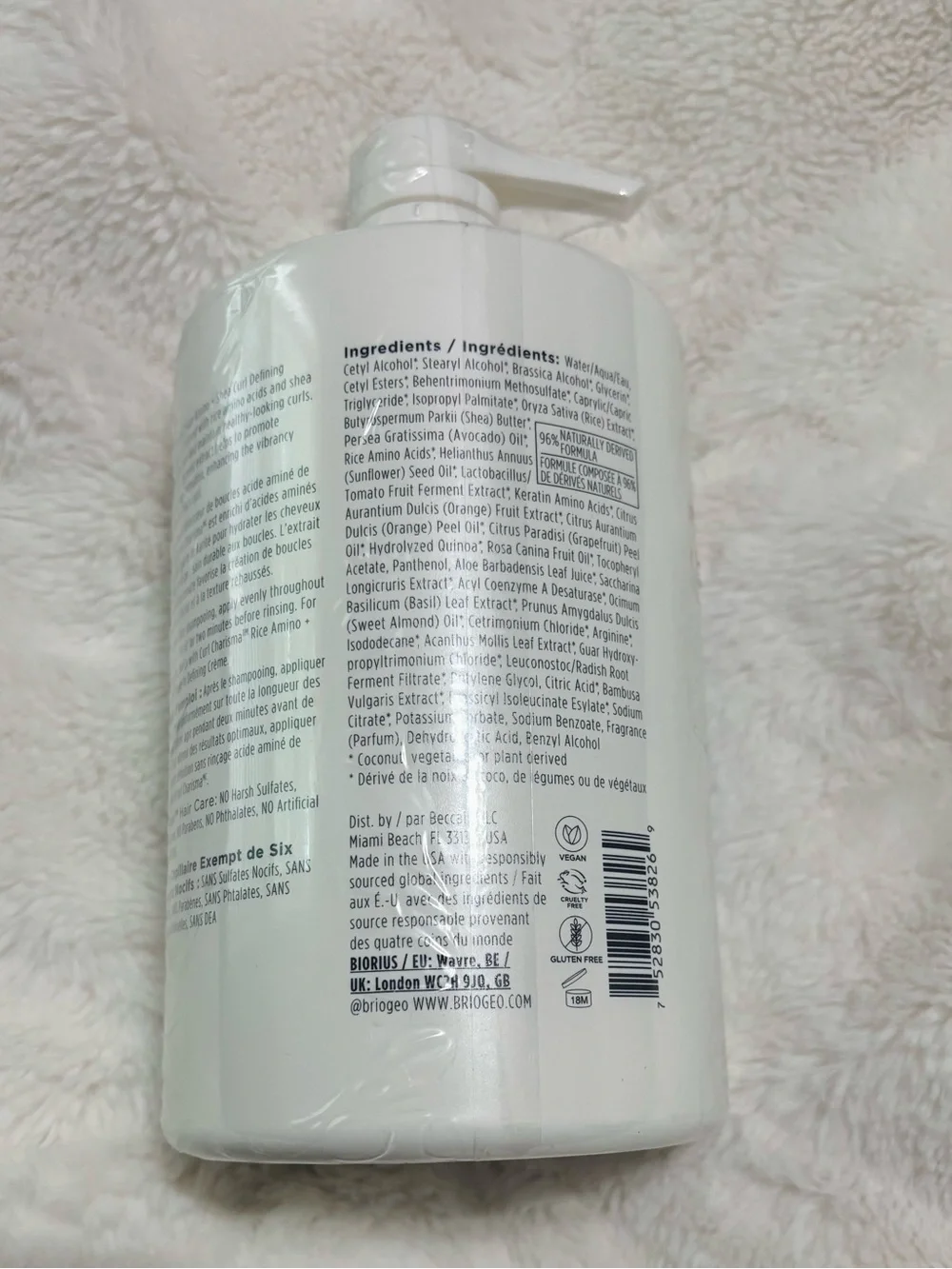 Briogeo Curl Charisma Conditioner – White Bottle with Blue & Purple Accent